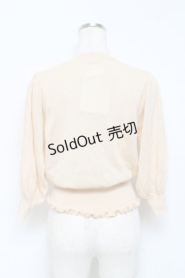 画像2: axes femme / ブーケ刺繍ラメニット M イエロー Y-25-10-25-040-AX-TO-SZ-ZI (2)