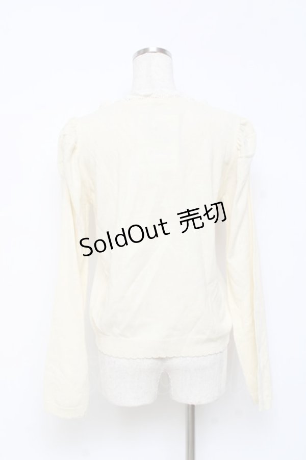 画像2: axes femme / バラ刺繍マトン袖プルオーバー M 生成り Y-25-10-25-043-AX-TO-SZ-ZI (2)