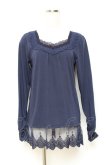 画像1: axes femme / 袖蝶モチーフインナーPO M 紺 Y-25-10-25-050-AX-TO-SZ-ZY (1)