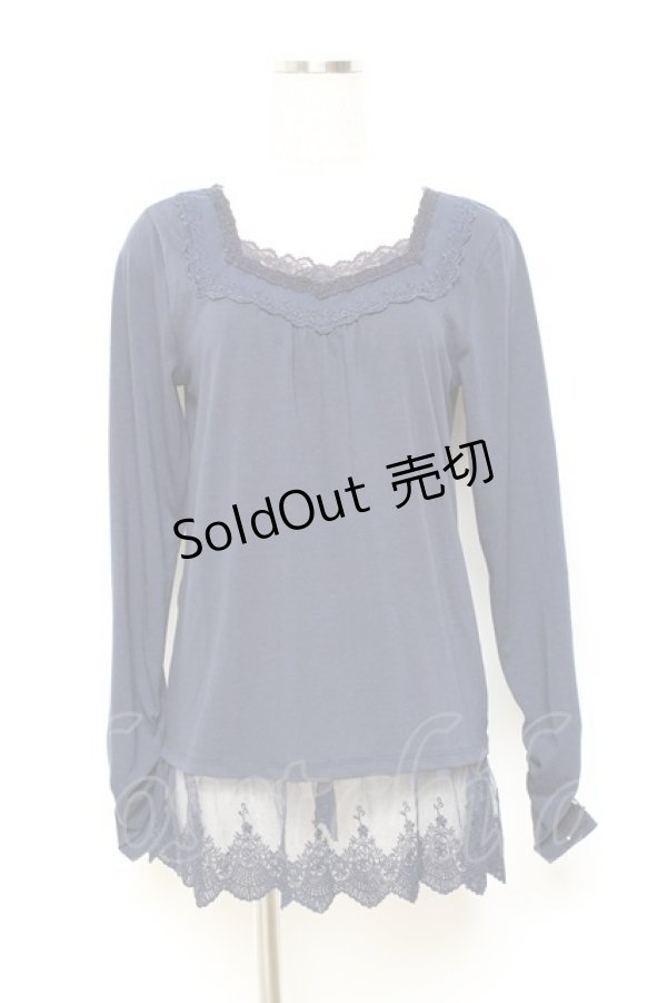 画像1: axes femme / 袖蝶モチーフインナーPO M 紺 Y-25-10-25-050-AX-TO-SZ-ZY (1)