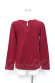 画像2: axes femme / 胸元モチーフブロッキングプルオーバー M ワイン Y-25-10-25-055-AX-TO-SZ-ZY (2)