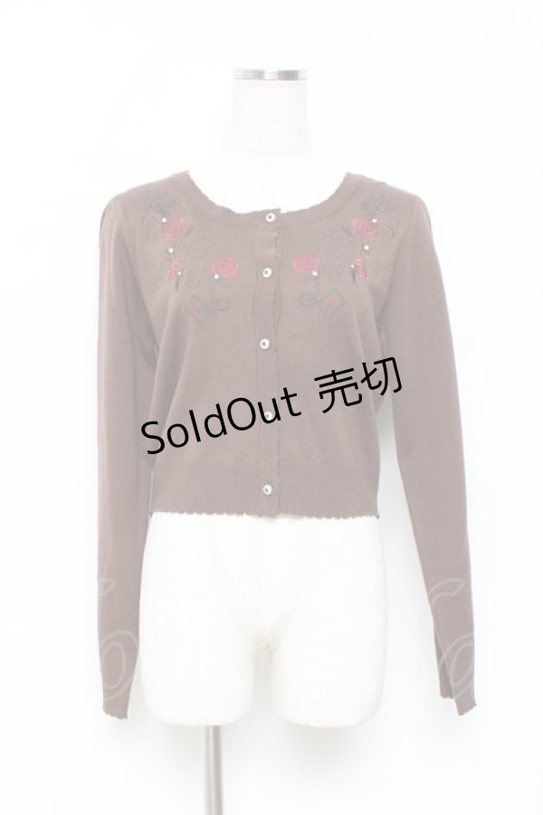 画像1: axes femme POETIQUE / 不思議の国のアリス/カーディガン M 茶 Y-25-10-25-060-AX-TO-SZ-ZY (1)