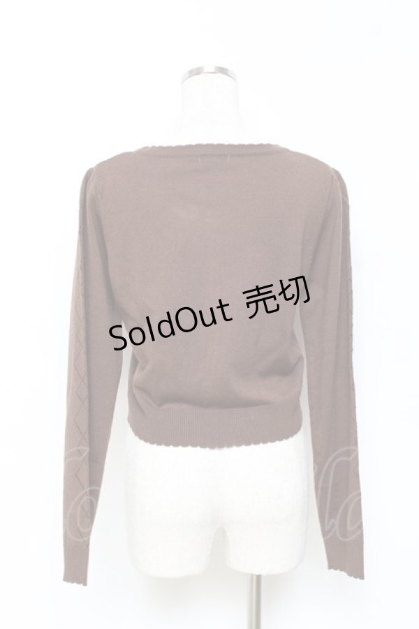 画像2: axes femme POETIQUE / 不思議の国のアリス/カーディガン M 茶 Y-25-10-25-060-AX-TO-SZ-ZY (2)
