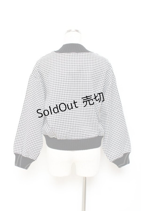 画像2: axes femme POETIQUE / 千鳥柄ゆったりプルオーバー M 黒 Y-25-10-25-062-AX-TO-SZ-ZI (2)