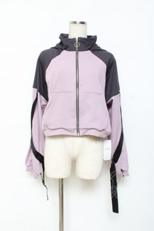 画像: axes femme POETIQUE / ベルト配色デザインパーカー  ラベンダ Y-25-10-25-067-AX-TO-SZ-ZY