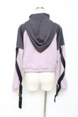 画像2: axes femme POETIQUE / ベルト配色デザインパーカー  ラベンダ Y-25-10-25-067-AX-TO-SZ-ZY (2)