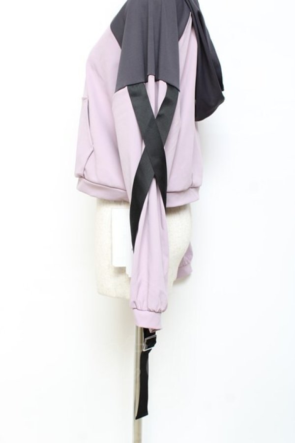画像3: axes femme POETIQUE / ベルト配色デザインパーカー  ラベンダ Y-25-10-25-067-AX-TO-SZ-ZY (3)