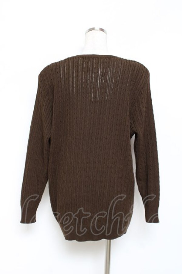 画像2: INGEBORG / 編みニットトップス F ブラウン Y-25-10-25-070-LO-TO-SZ-ZY (2)
