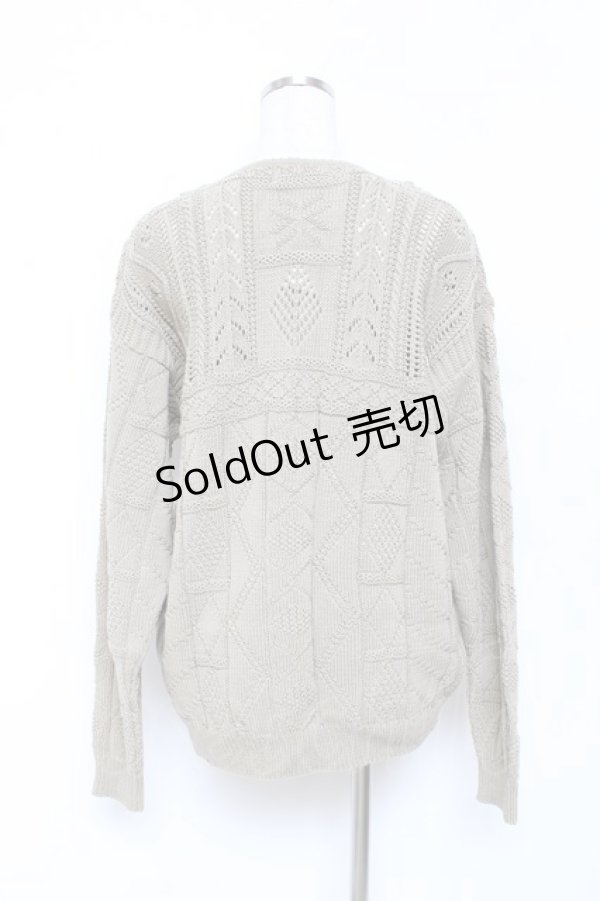 画像2: PINK HOUSE / フリル編みニットカーディガン F カーキ Y-25-10-25-075-LO-TO-SZ-ZY (2)