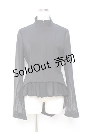 画像: ATELIER BOZ / グロスタージャケットブラウス  黒 Y-25-10-25-084-EL-BL-SZ-ZY