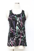 画像1: PEACE NOW / ペイント柄タンクトップ M 黒 Y-25-10-25-086-PU-TO-SZ-ZY (1)