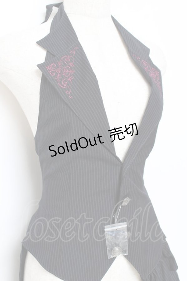 画像5: PUTUMAYO / フリルホルターベスト  黒ストライプ Y-25-10-25-087-PT-TO-SZ-ZY (5)