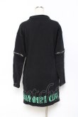 画像2: HELL CAT PUNKS / ペイントptハーフZIPプルパーカー F 黒×グリーン Y-25-10-25-090-PU-TO-SZ-ZY (2)