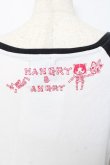 画像3: HANGRY&ANGRY / プリント長袖カットソー  白×黒 Y-25-10-25-092-HN-TO-SZ-ZY (3)