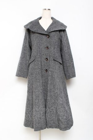 画像: an another angelus / サイドビッグカラーツイードコート F グレー Y-25-10-25-099-CA-CO-SZ-ZY