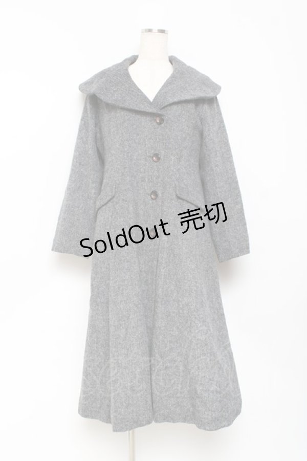 画像1: an another angelus / サイドビッグカラーツイードコート F グレー Y-25-10-25-099-CA-CO-SZ-ZI (1)