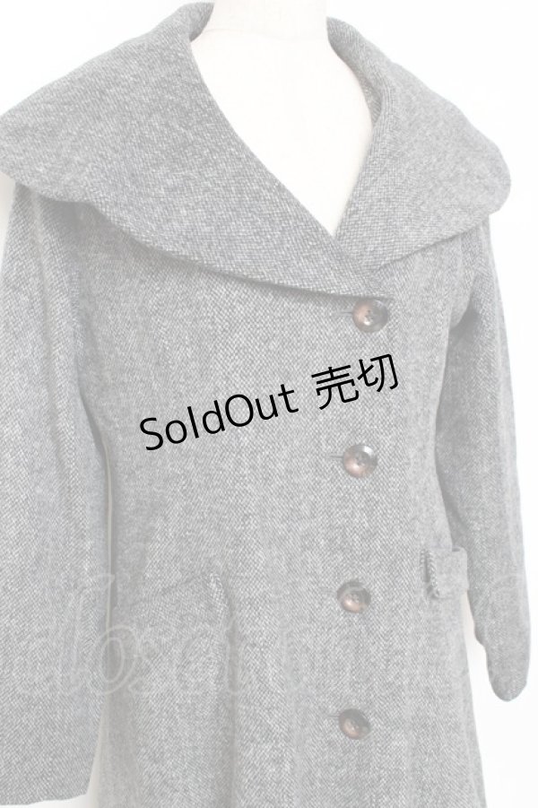 画像3: an another angelus / サイドビッグカラーツイードコート F グレー Y-25-10-25-099-CA-CO-SZ-ZI (3)