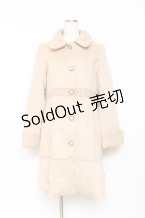 画像: axes femme POETIQUE / レース襟コート  ベージュ Y-25-10-25-101-AX-OP-SZ-ZI