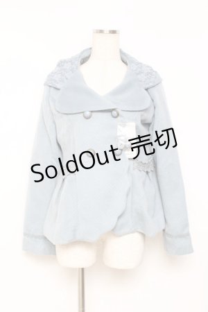 画像: axes femme / スカラップショートコート M サックス Y-25-10-25-102-AX-CO-SZ-ZY