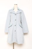 画像1: axes femme / 襟ポケットレース重ねコート M サックス Y-25-10-25-103-AX-CO-SZ-ZY (1)