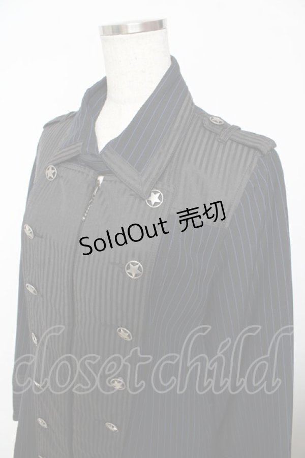 画像3: ALGONQUINS / ナポレオンストライプジャケット 1 紺×黒 Y-25-10-25-108-AL-JA-SZ-ZS (3)