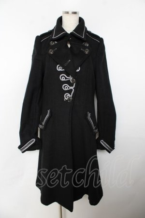 画像: OZZ ANGELO / ナポレオン風ロングコート  黒 Y-25-10-25-109-OO-CO-SZ-ZY