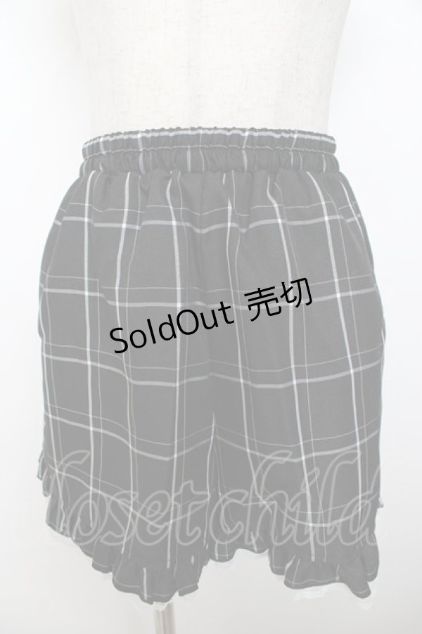 画像3: Secret Honey / アクセサリーリボンレースフリルセットアップ 2 黒チェック Y-25-10-25-111-CA-JA-SZ-ZY (3)