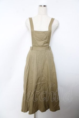 画像: INGEBORG / エプロンワンピース  カーキベージュ Y-25-10-25-114-LO-OP-SZ-ZY