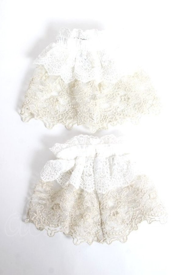 画像2: ATELIER PIERROT / Eleanorレースカフス  白 Y-25-10-25-015-EL-ZA-SZ-ZY (2)