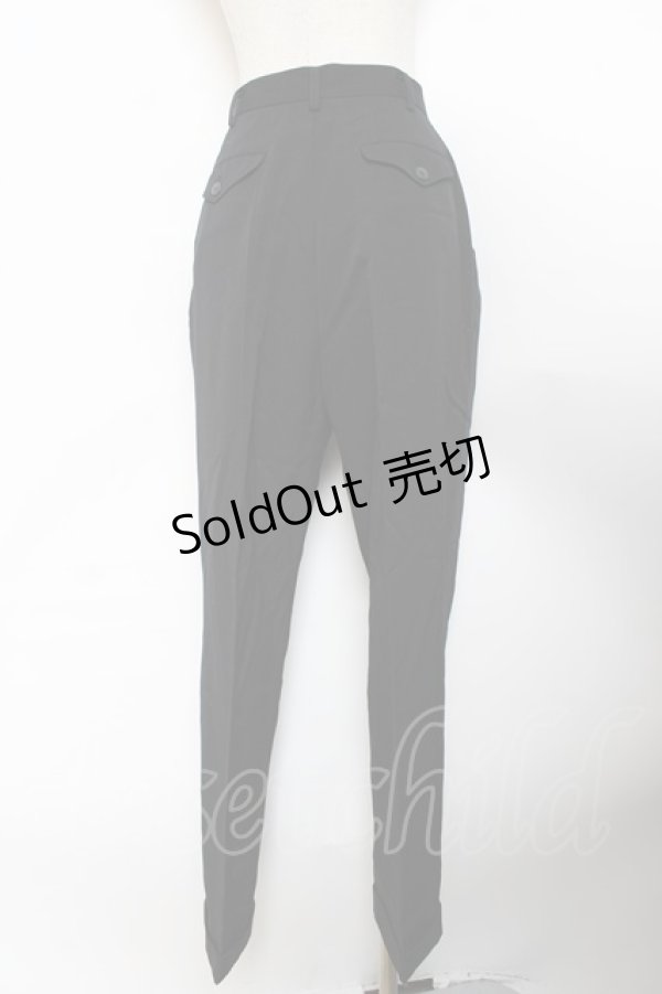 画像2: INGEBORG / テーパードパンツ  黒 Y-25-10-25-136-LO-PA-SZ-ZY (2)