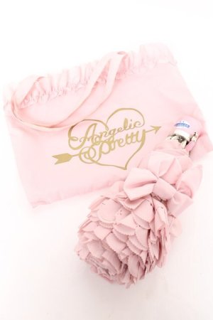 画像: Angelic Pretty / Lovely Heartロゴ折りたたみアンブレラ  ピンク Y-25-10-25-016-AP-ZA-SZ-ZY