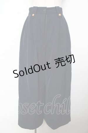 画像: INGEBORG / 薔薇ボタンパンツ  紺 Y-25-10-25-139-LO-PA-SZ-ZY