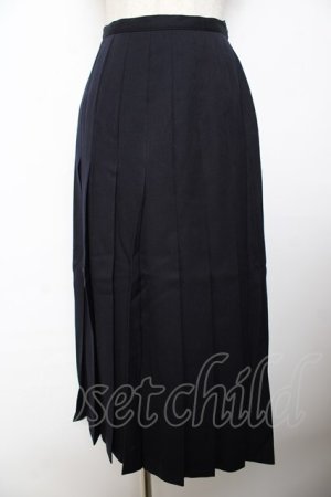 画像: INGEBORG / プリーツロングスカート F 紺 Y-25-10-25-142-LO-SK-SZ-ZY
