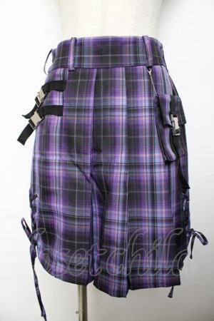 画像: axes femme POETIQUE / ミリタリースカート  パープル Y-25-10-25-147-AX-SK-SZ-ZY