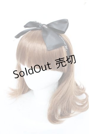 画像: INGEBORG / ロゴリボンヘアカチューム  黒 Y-25-10-25-017-LO-AC-SZ-ZT486-F004