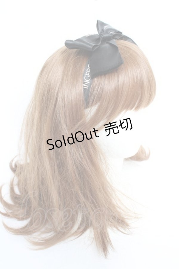 画像3: INGEBORG / ロゴリボンヘアカチューム  黒 Y-25-10-25-017-LO-AC-SZ-ZT486-F004 (3)