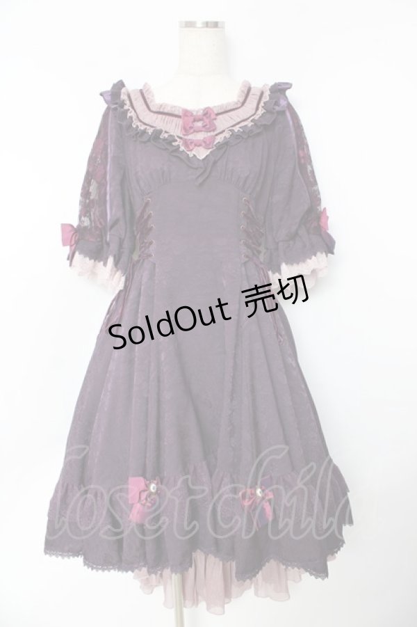 画像1: Hoshibako Works / 東方Project ×HoshibakoWorks　八雲紫　パフスリーブワンピース  八雲紫 Y-25-10-26-001-LO-OP-SZ-ZY (1)