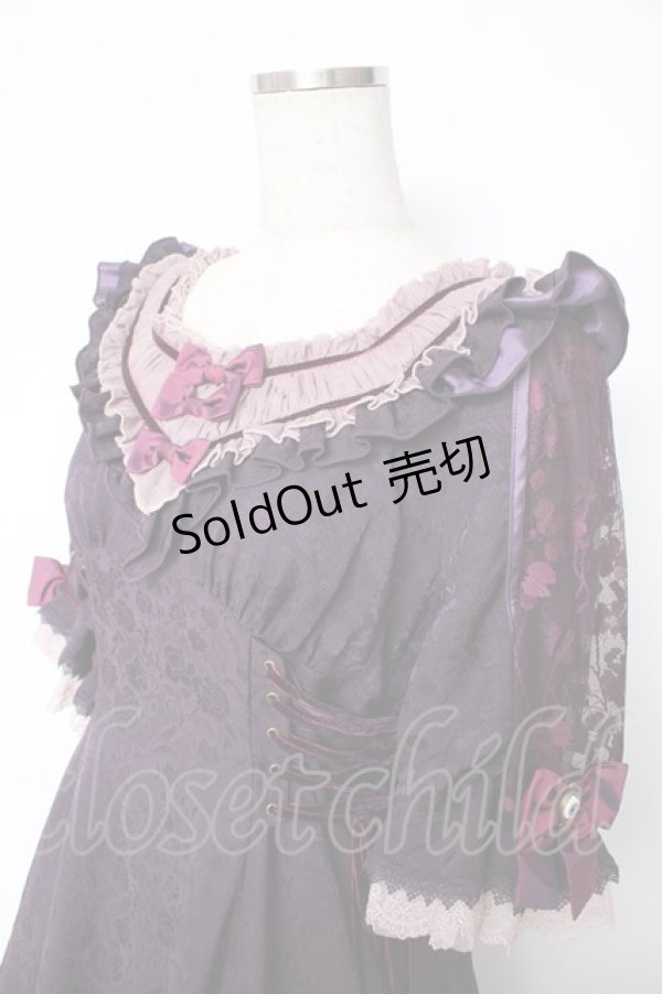 画像3: Hoshibako Works / 東方Project ×HoshibakoWorks　八雲紫　パフスリーブワンピース  八雲紫 Y-25-10-26-001-LO-OP-SZ-ZY (3)