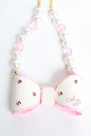 画像: Angelic Pretty / ドリームリボンネックレス  アイボリー Y-25-10-28-001-AP-AC-SZ-ZY