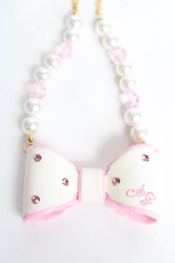 画像1: Angelic Pretty / ドリームリボンネックレス  アイボリー Y-25-10-28-001-AP-AC-SZ-ZY (1)