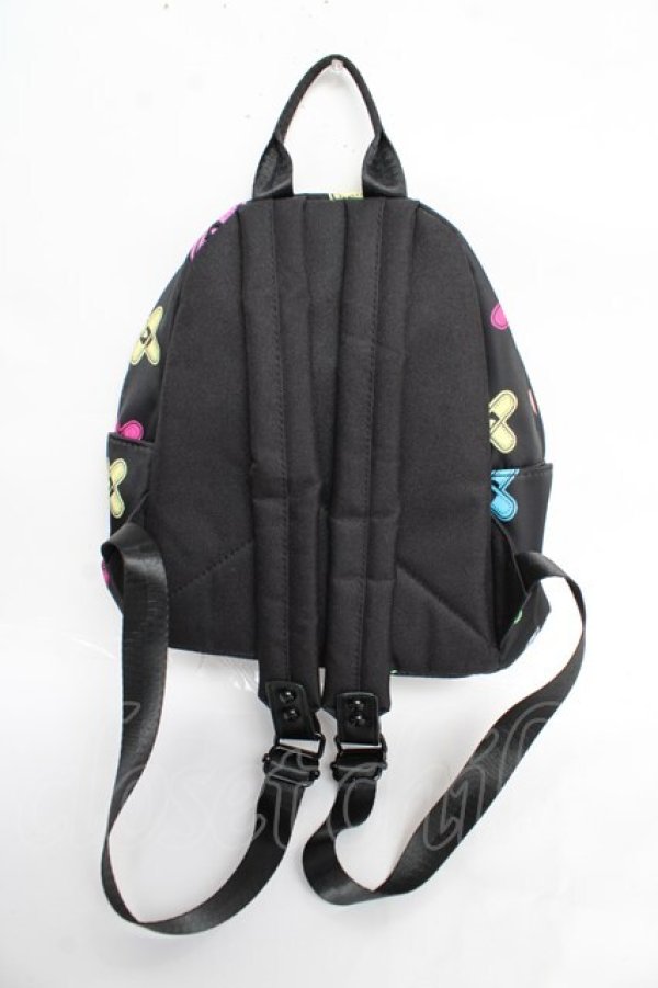 画像2: NieR Clothing / ばんそうこう総柄ミニリュック  黒 Y-25-10-28-047-PU-BG-SZ-ZY (2)