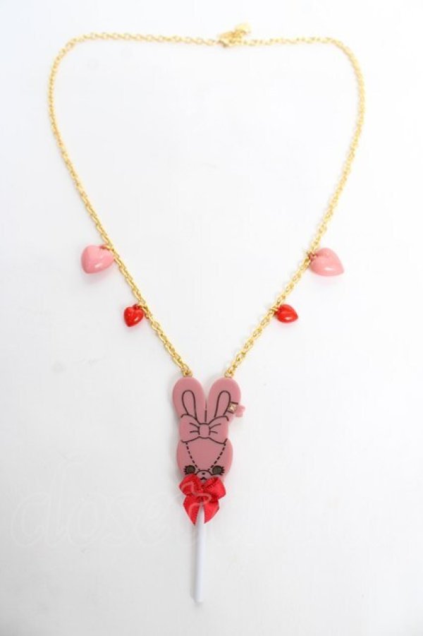 画像3: Angelic Pretty / リリカルバニーBonbonショコラネックレス  ピンク Y-25-10-28-004-AP-AC-SZ-ZY (3)