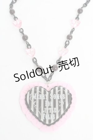 画像: Angelic Pretty / MELODY TOYSハートネックレス（2022年）  ブラック×ピンク Y-25-10-28-005-AP-AC-SZ-ZY