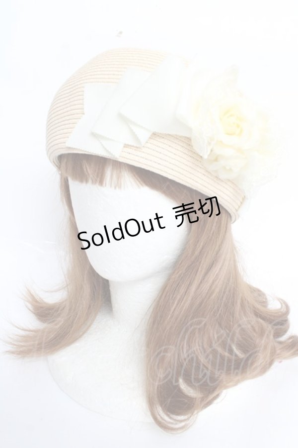 画像1: Innocent World / ブレードドロテアローズベレー帽 57.5cm アイボリー Y-25-10-28-057-IW-AC-SZ-ZY (1)