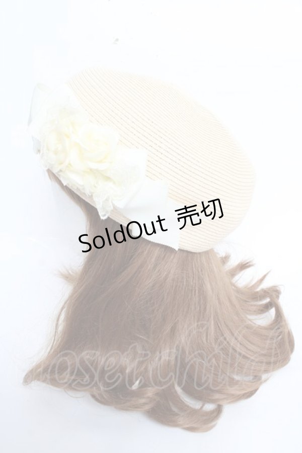 画像2: Innocent World / ブレードドロテアローズベレー帽 57.5cm アイボリー Y-25-10-28-057-IW-AC-SZ-ZY (2)