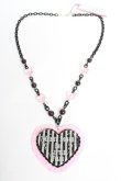 画像3: Angelic Pretty / MELODY TOYSハートネックレス（2022年）  ブラック×ピンク Y-25-10-28-005-AP-AC-SZ-ZY (3)