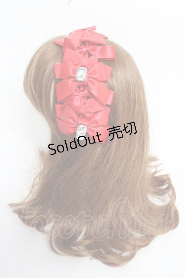 画像2: Angelic Pretty / Prima Ribbonカチューシャ  赤 Y-25-10-28-062-AP-AC-SZ-ZY (2)