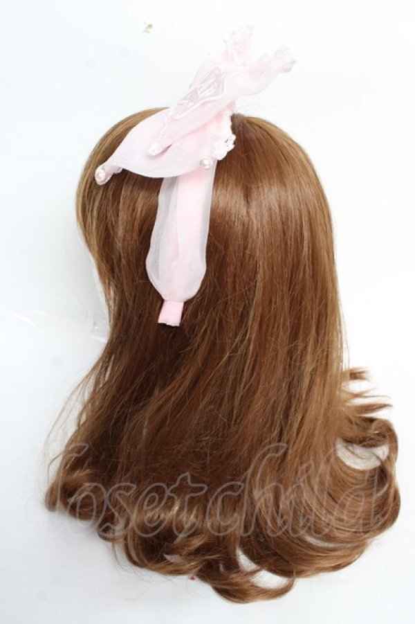 画像2: Angelic Pretty / Starワッペンオーガンジーリボンカチューシャ  ピンク Y-25-10-28-063-AP-AC-SZ-ZY (2)