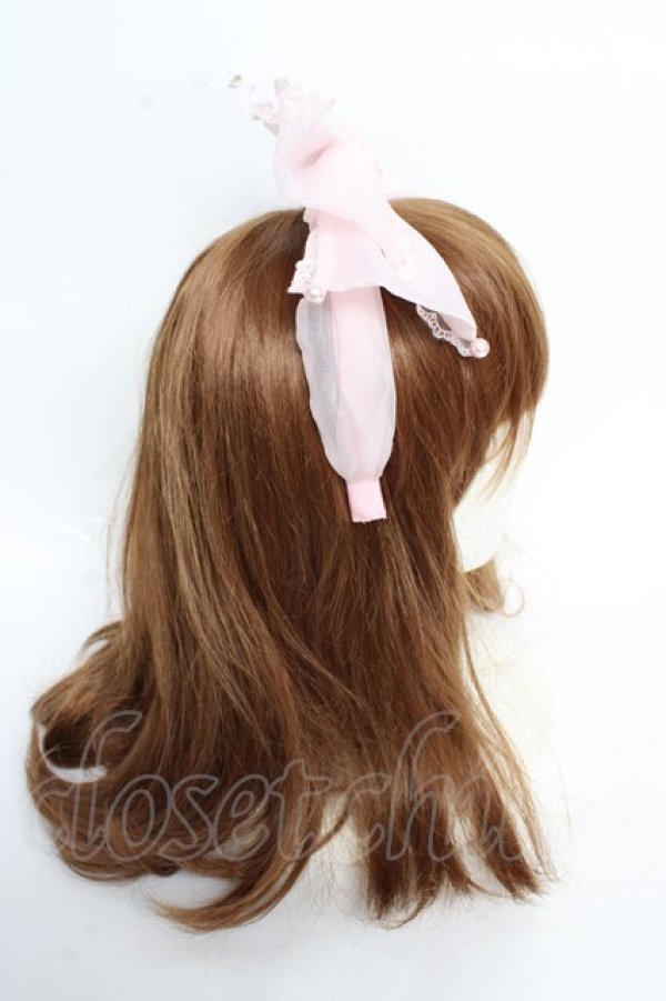 画像3: Angelic Pretty / Starワッペンオーガンジーリボンカチューシャ  ピンク Y-25-10-28-063-AP-AC-SZ-ZY (3)