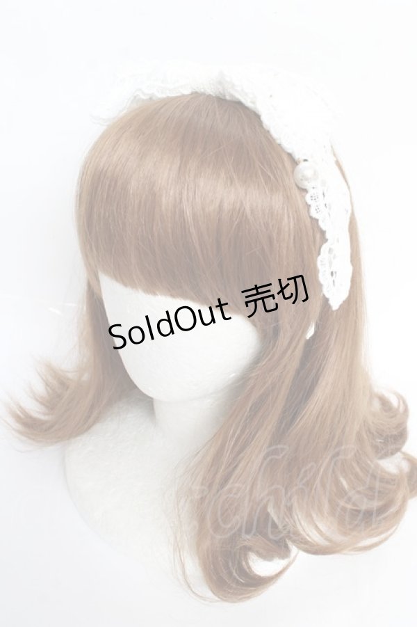 画像1: Angelic Pretty / Grace Laceカチューシャ  白 Y-25-10-28-064-AP-AC-SZ-ZS (1)